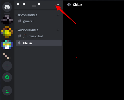 discord server menu