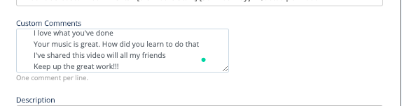 custom comments example qqtube