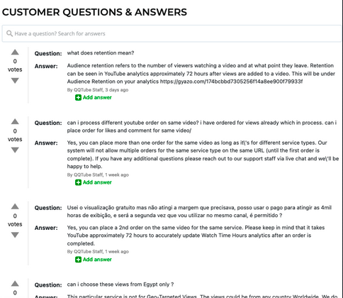 qqtube customer questions