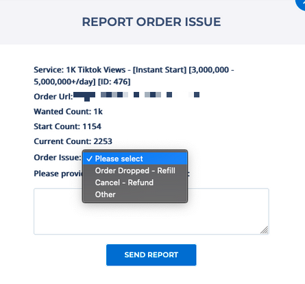 qqtube report order
