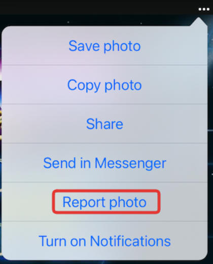facebook photo report mobile