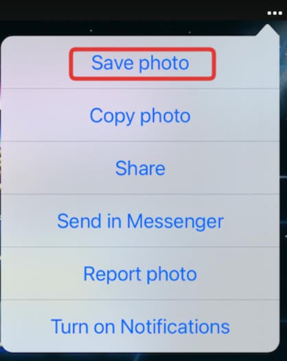 facebook photo save photo mobile