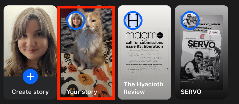 facebook story desktop view