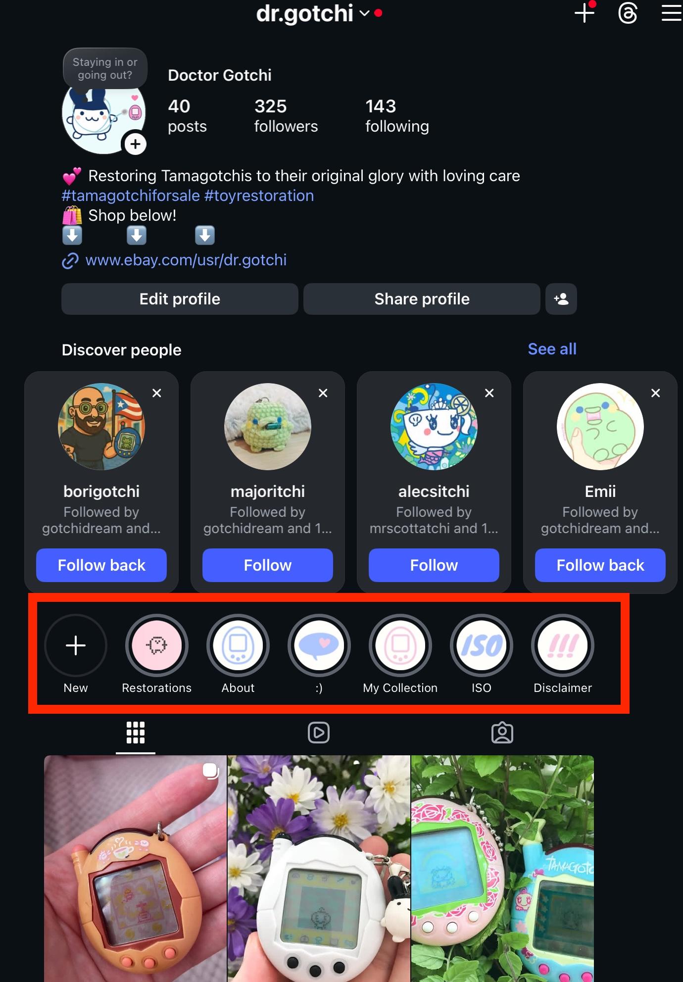instagram highlight example