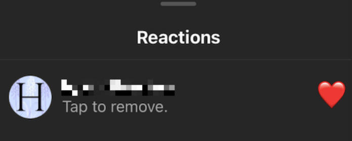 instagram remove reaction mobile