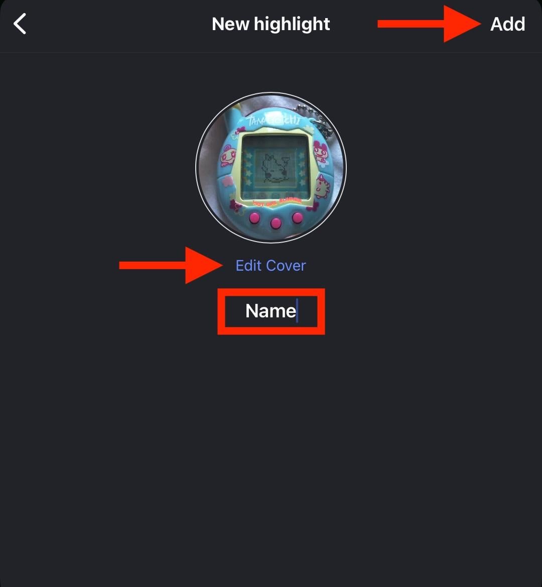 instagram mobile new highlight creation
