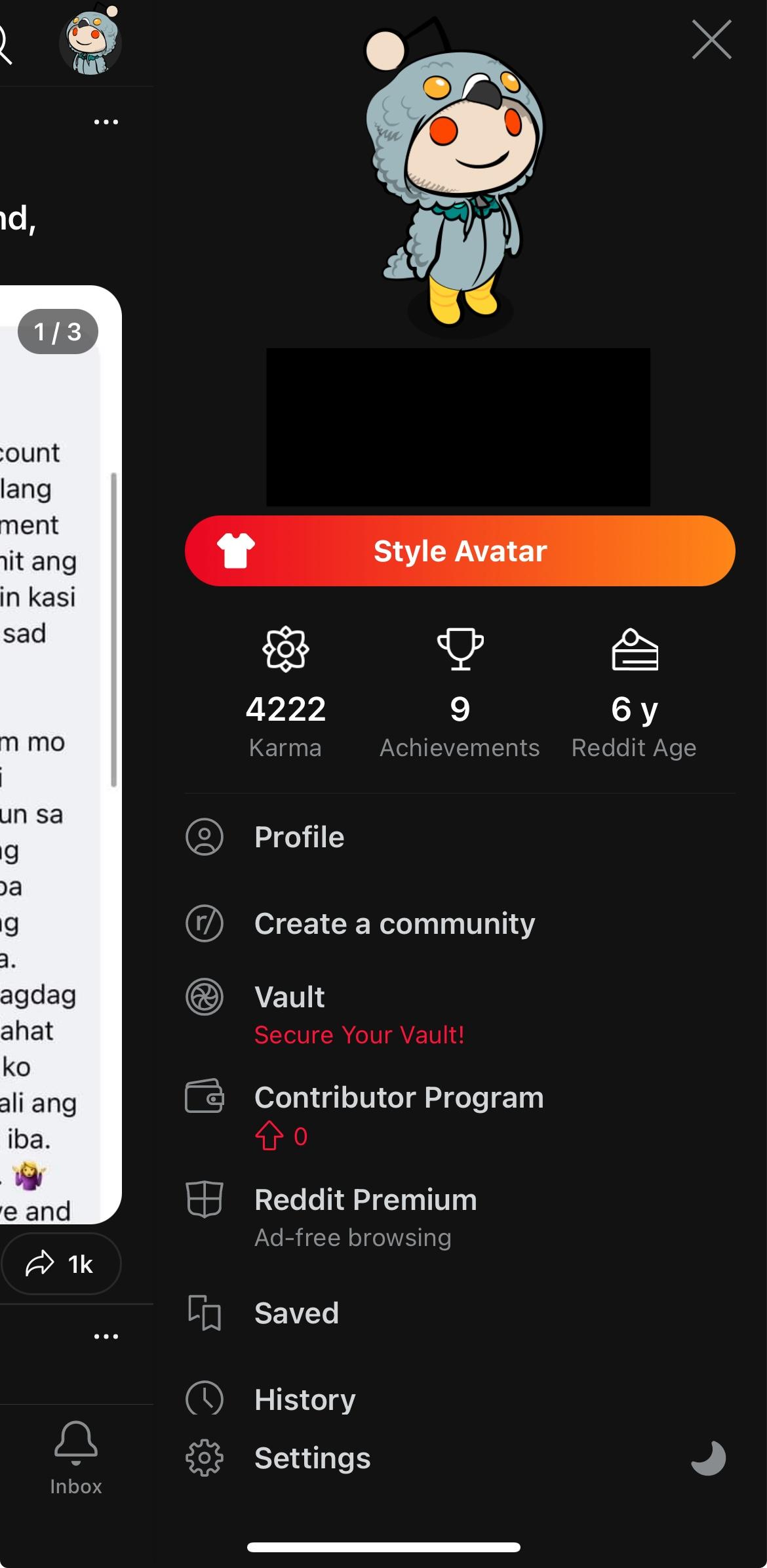 reddit profile