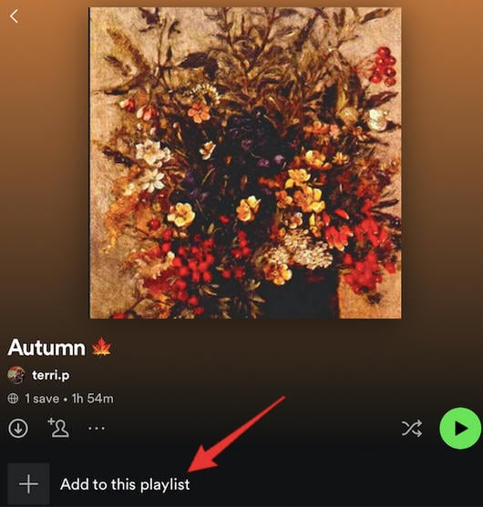 spotify add tracks to playlist mobile