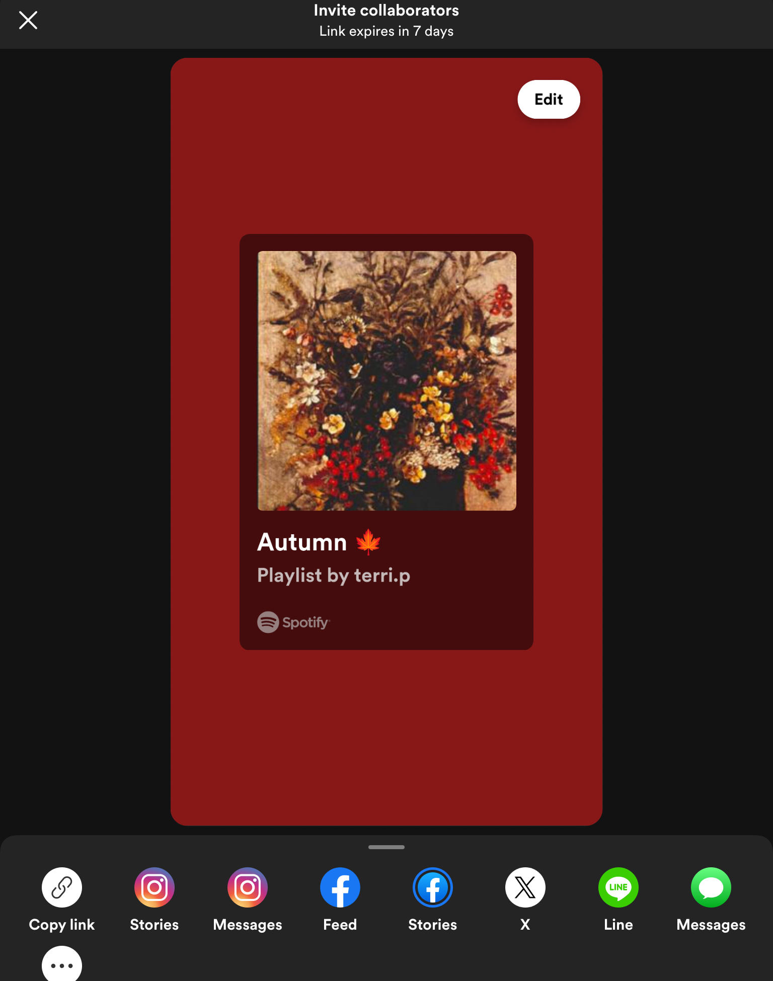 spotify mobile playlist invite collaborators