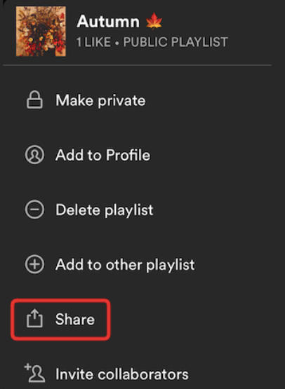spotify share playlist