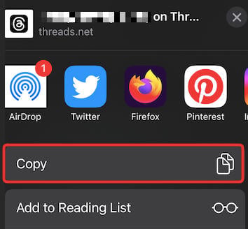 threads share profile link