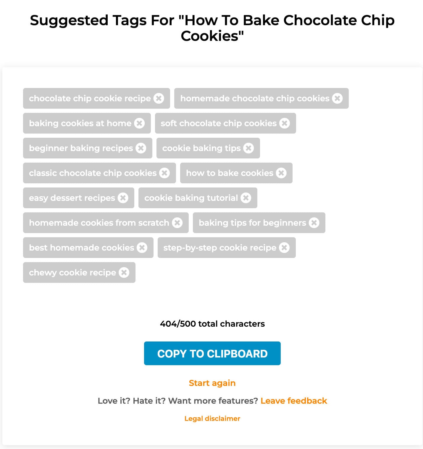 youtube tags generator example